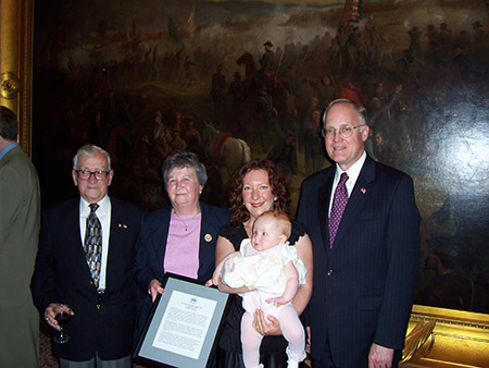 Michelle Choiniere with Governor Douglas